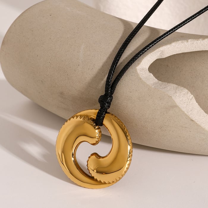 1 piece simple trendy style chunky bowknot starfish shape stainless steel  gold plated women's pendant necklaces